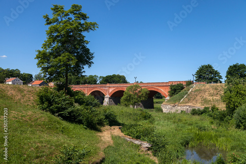 View to brick bridge.