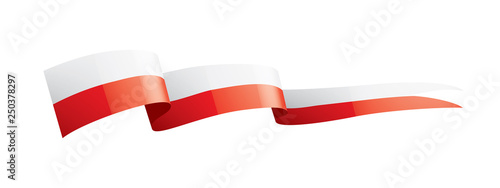 Poland flag, vector illustration on a white background photo