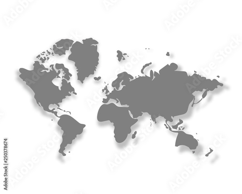 World map simple vector