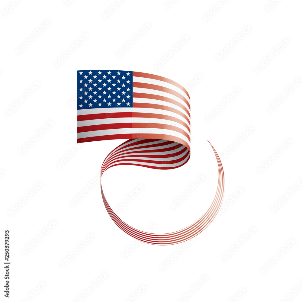 Obraz USA flag, vector illustration on a white background