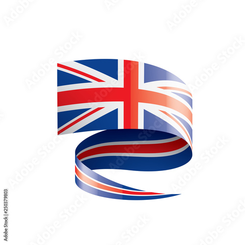 United Kingdom flag, vector illustration on a white background