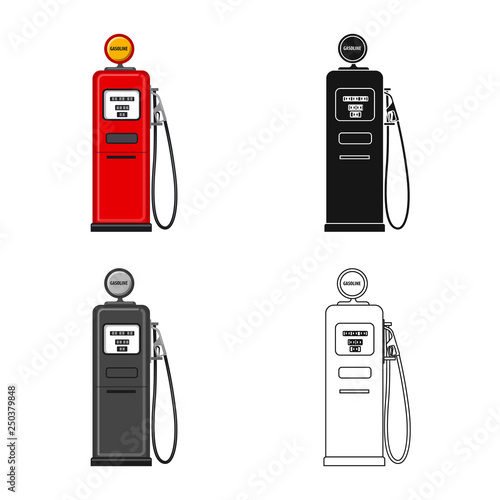 Vector design of oil and gas sign. Set of oil and petrol stock vector illustration.