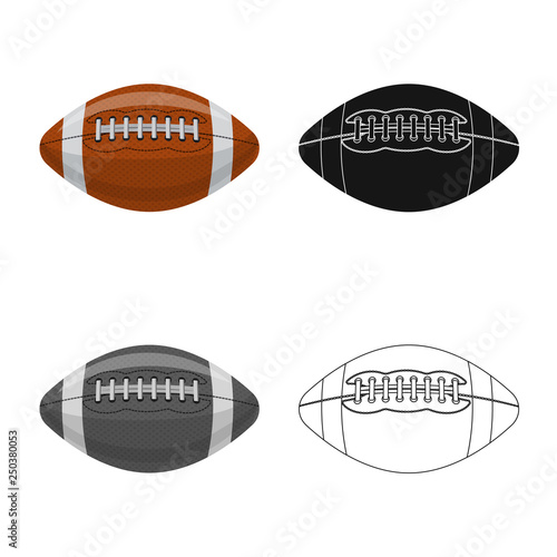 Vector illustration of sport and ball logo. Set of sport and athletic vector icon for stock.