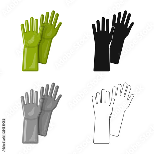 Vector illustration of cleaning and service icon. Set of cleaning and household stock symbol for web.