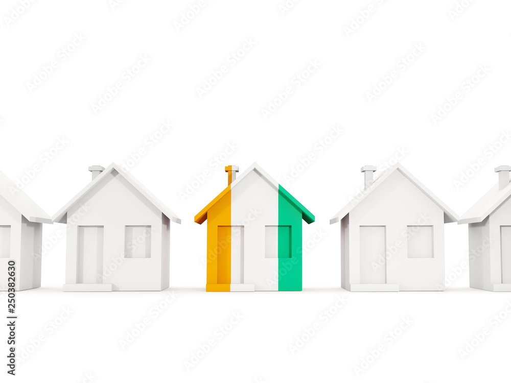 House with flag of cote d Ivoire House with flag of cote d Ivoire