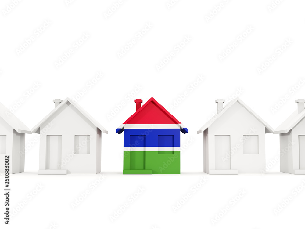 House with flag of gambia House with flag of gambia