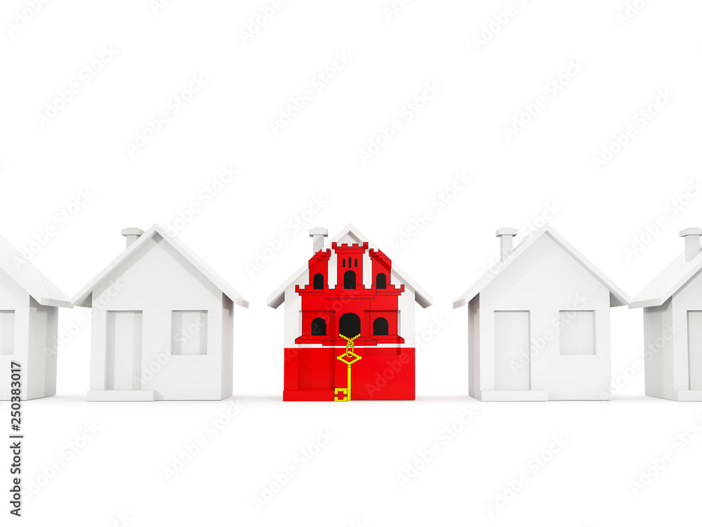 House with flag of gibraltar