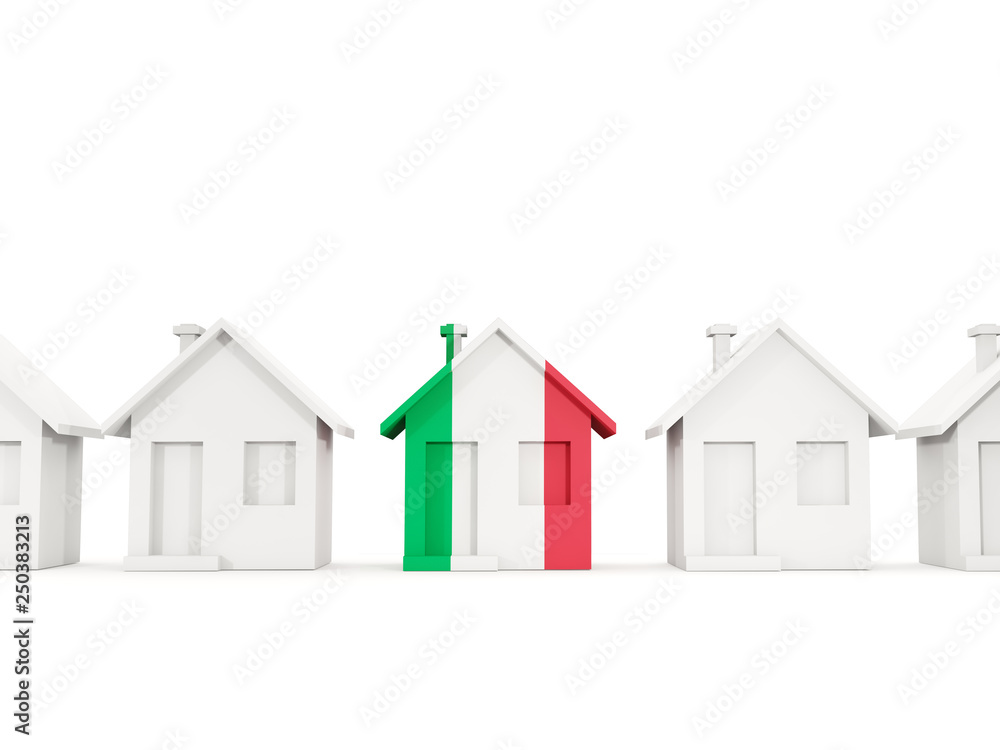 House with flag of italy House with flag of italy