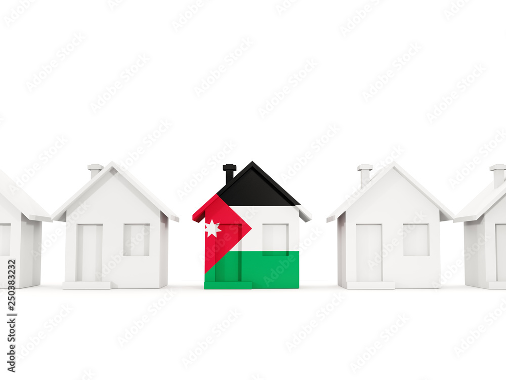 House with flag of jordan