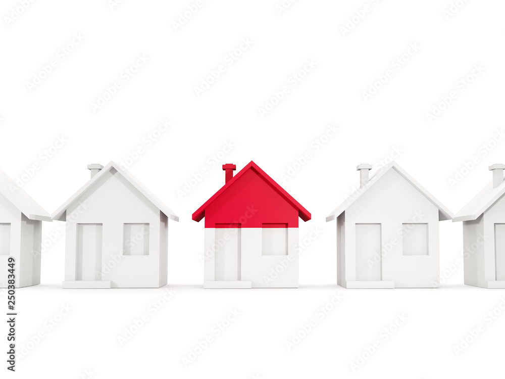 House with flag of monaco House with flag of monaco