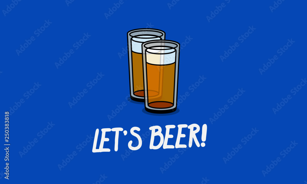 Let's Beer Typography Poster Design Let's Beer Typography Poster Design