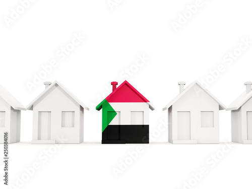 House with flag of sudan