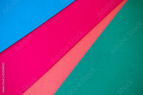 Mix of blue, red, pink, green colors of design paper.
