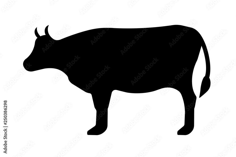 牛のシルエット Stock イラスト Adobe Stock