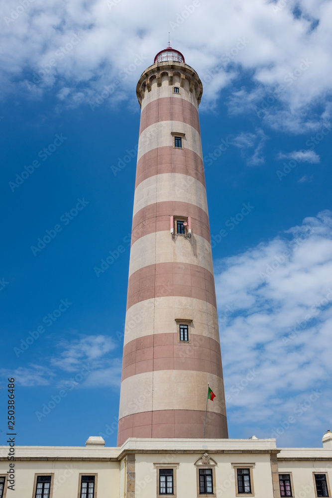 Farol da Praia da Barra lighthouse, Aveiro, Portugal Farol da Praia da Barra lighthouse, Aveiro, Portugal