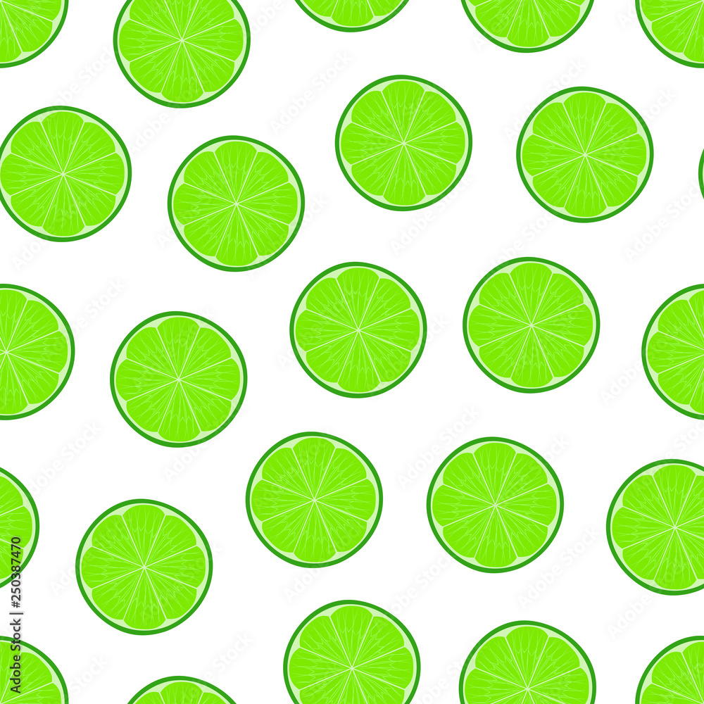 Lime seamless pattern vector.