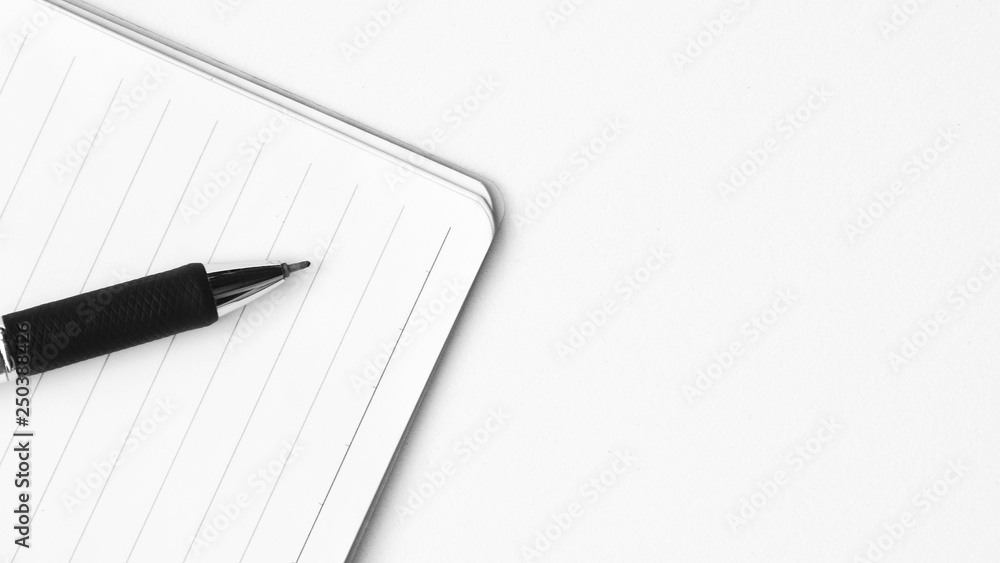 closeup pen on a diary - monochrome closeup pen on a diary - monochrome