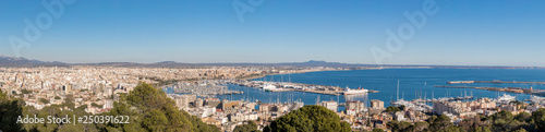 Palma de Mallorca city with harbor panorama - Mallorca, Balearic Islands, Spain, Europe © Riko Best