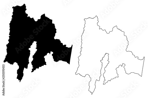 Cundinamarca Department (Colombia, Republic of Colombia, Departments of Colombia) map vector illustration, scribble sketch Department of Cundinamarca map photo