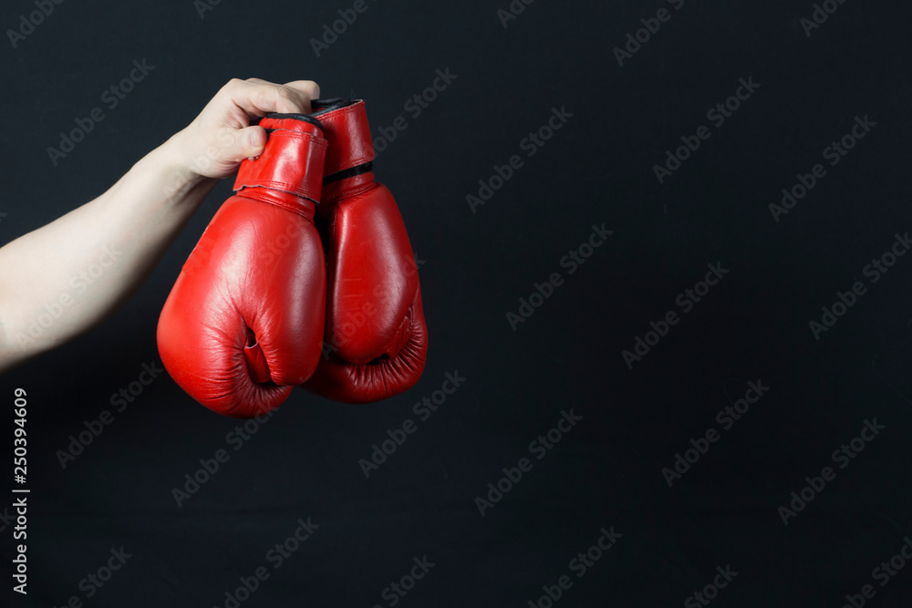 man with boxing gloves