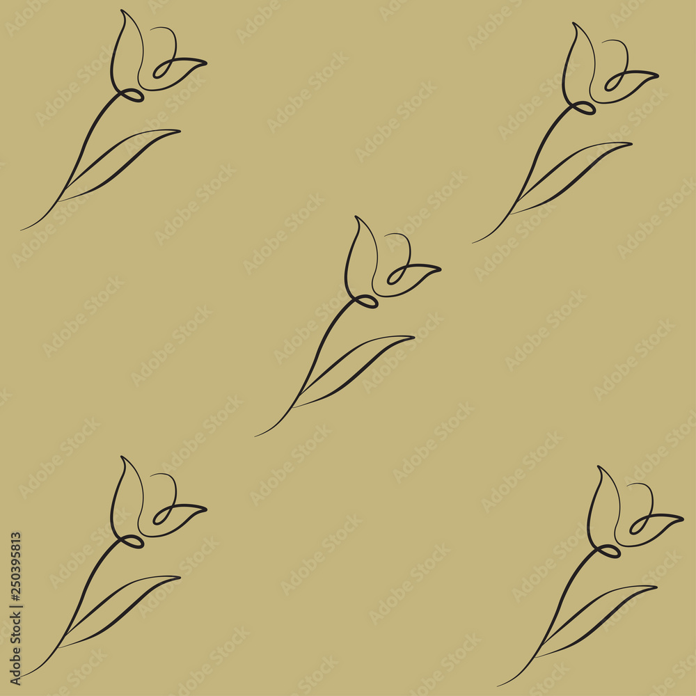 Naklejka premium Tulip spring pattern