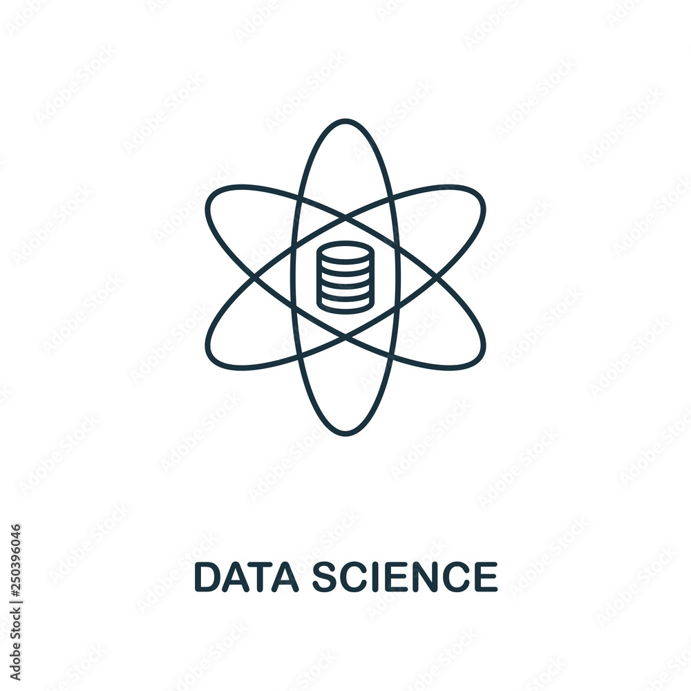 Data Science outline icon. Thin line style from big data icons ...