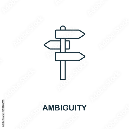 Ambiguity outline icon. Thin line style from big data icons collection. Pixel perfect simple element ambiguity icon for web design, apps, software, print usage