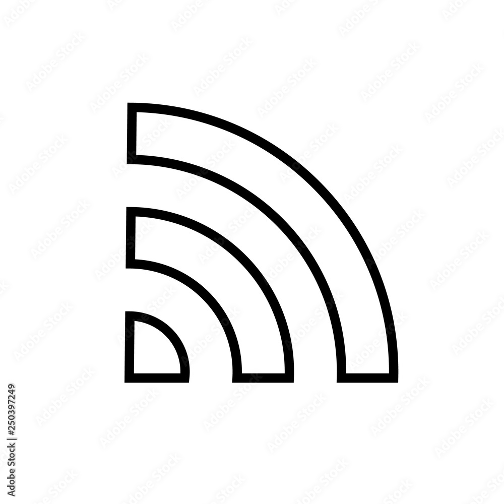 wifi line icon on white background wifi line icon on white background