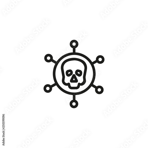Epidemic threat line icon