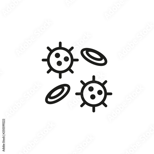 Viruses and erythrocytes line icon