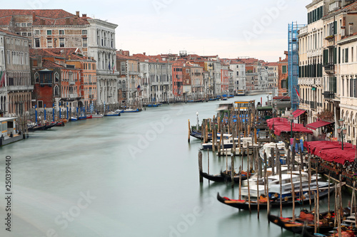 wide waterway called Canal Grande in Venice with long exposure © ChiccoDodiFC