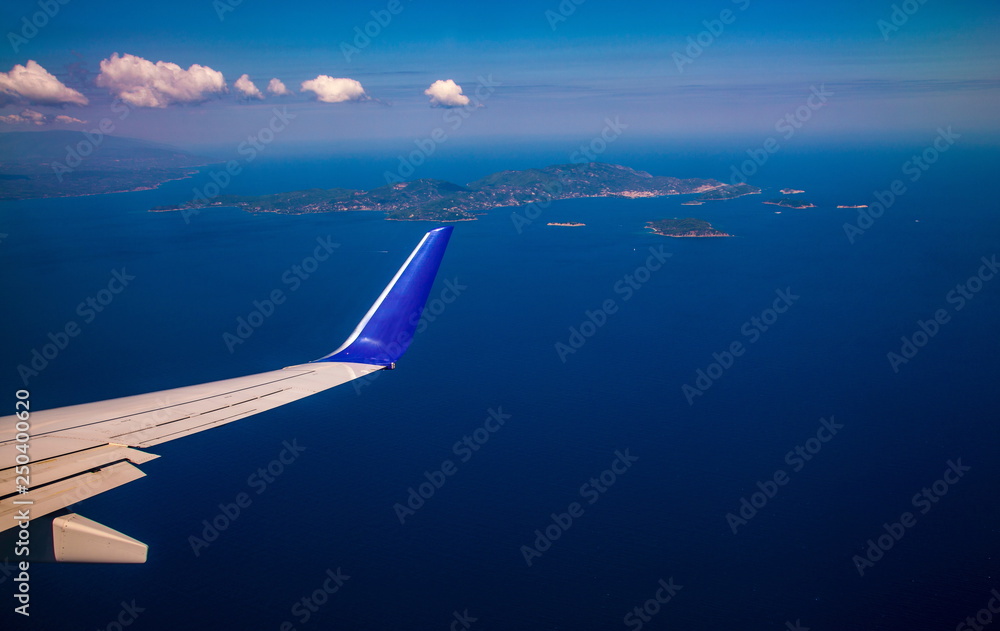 Skiaphos Island,view from plane,Greece Skiaphos Island,view from plane,Greece