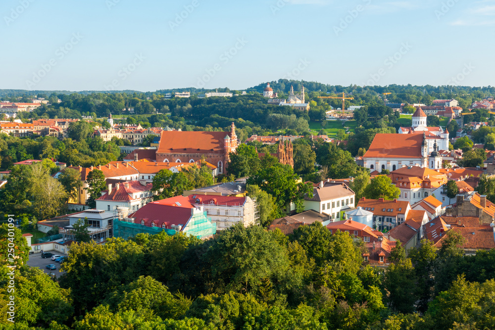 VILNIUS, LITHUANIA - September 2, 2017: Antique building view in Vilnius, Lithuanian