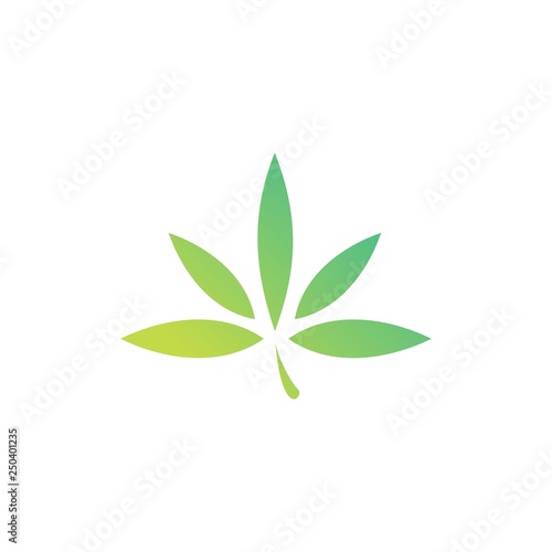 cannabis leaf hemp logo vector icon illustration