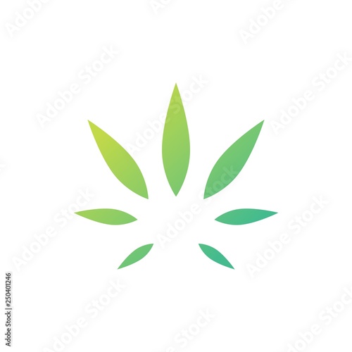 cannabis leaf hemp logo vector icon illustration