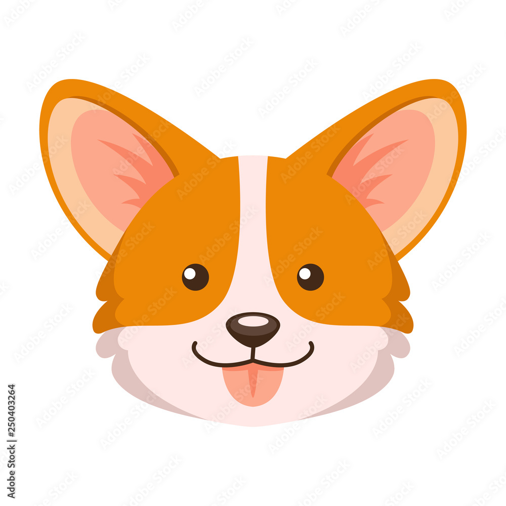 Corgi. Vector illustration of cute puppy corgi isolated on white background Corgi. Vector illustration of cute puppy corgi isolated on white background