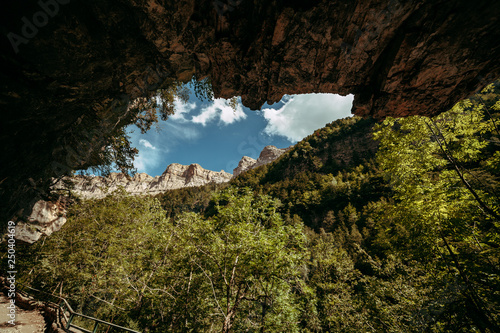 View of pelay faja, Ordesa National Park, Aragon. Pyrenees
