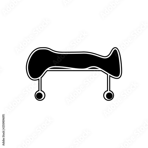 dead body on a medical bed  icon. Element of Cityscape for mobile concept and web apps icon. Glyph, flat icon for website design and development, app development