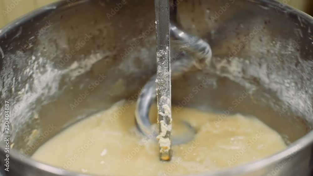 mixing dough kneading machine at the bakery mixing dough kneading machine at the bakery