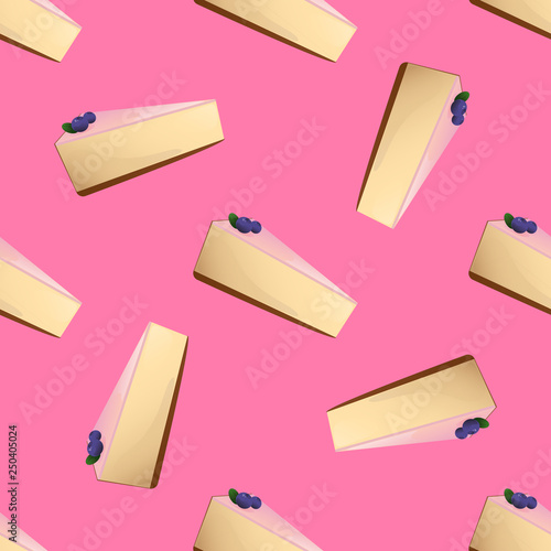 Cheesecake seamless pattern