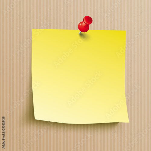 Cardboard Yellow Stick Red Pin