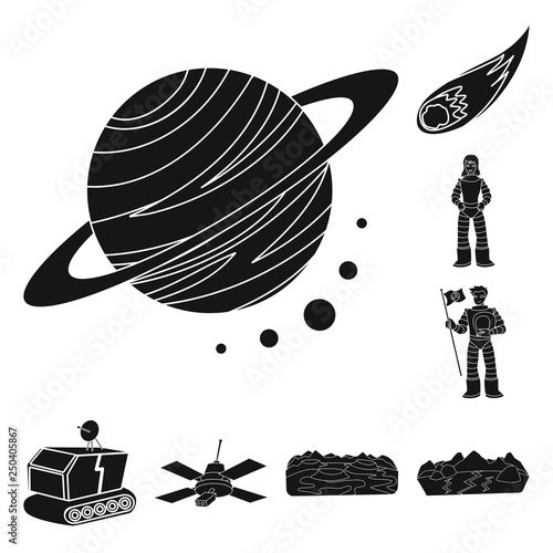 Vector design of colonization  and sky icon. Collection of colonization  and galaxy  stock vector illustration.