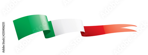 Italy flag, vector illustration on a white background.