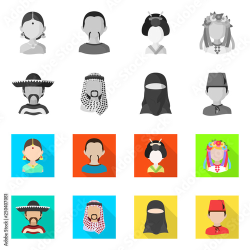 Isolated object of imitator and resident symbol. Collection of imitator and culture vector icon for stock.