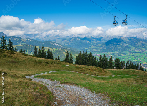 Rural landscape near Gstaad, summer view from the Wispile photo
