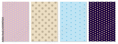 Polka dot pattern vector. Baby background. 
