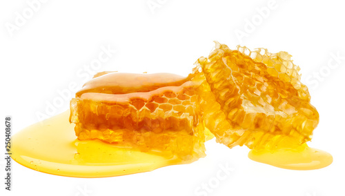 zwei Honigwaben als Freisteller