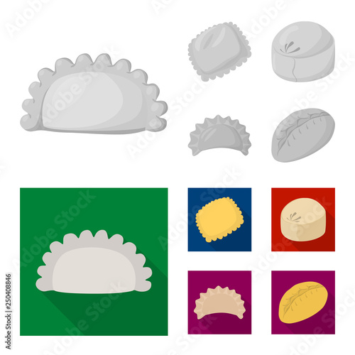 Isolated object of products  and cooking logo. Collection of products  and appetizer stock symbol for web.