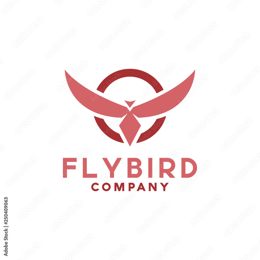 Obraz premium Creative Modern Fly Bird Logo Vector Graphic Design