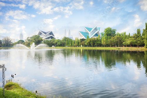 Photography Kuala Lumpur, Malaysia panorama skyline at Titiwangsa Park